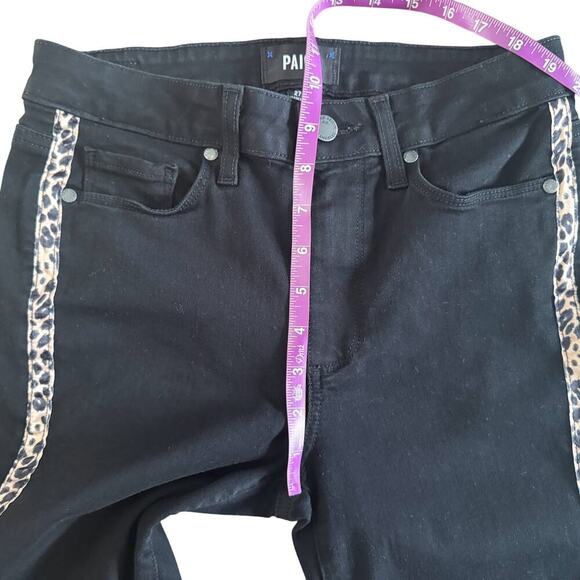 Paige Jeans Women's Size 27 Black Hoxton Ankle Animal print Skinny 1096 - Picture 10 of 15